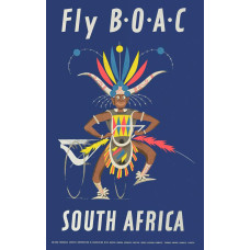 BOAC poster Zuid-Afrika - 1953