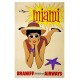 Braniff poster Miami - 1960