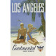 Continental Airlines poster Los Angeles - 1960
