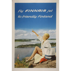 Finnair poster - Jet to friendly Finland - 1960