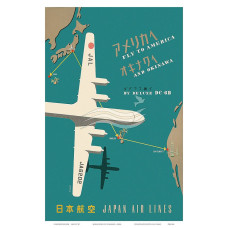 JAL poster Amerika en Okinawa - ca. 1960