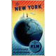KLM New York poster - vijftiger jaren