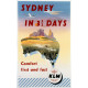 KLM poster Sydney in 3.5 dagen - 1951
