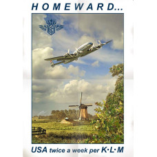 Amerikaanse KLM poster, 50er jaren