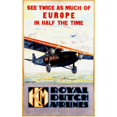KLM poster 'See twice as much' - 1928