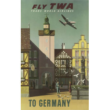 TWA poster Duitsland - 50er jaren