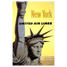 United Airlines poster New York - 60er jaren