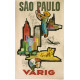 Varig poster Sao Paulo - 1955