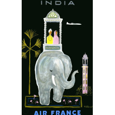 Air France poster India - 1956