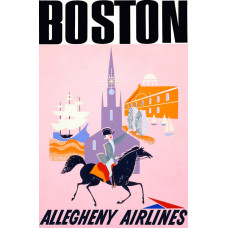 Allegheny Airlines poster Boston - 50er jaren