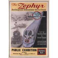 Burlington Zephyr poster - 1934