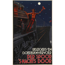 NS poster Nachtvervoer - 1932