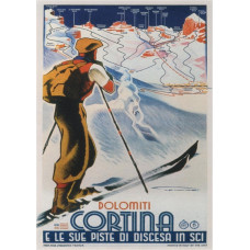 Wintersport poster Cortina - 1930