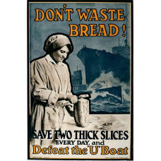 Brood tegen duikboten poster - 1e Wereldoorlog - model B