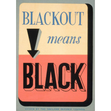 Blackout means black - poster - Tweede Wereldoorlog