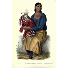 Chippewa weduwe - prent, 1872