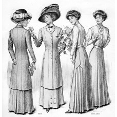 Amerikaanse mode prent - 1909