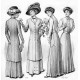Amerikaanse mode prent - 1909