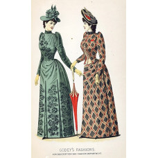 Amerikaanse mode prent - 1890
