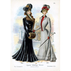 Amerikaanse mode prent - 1901