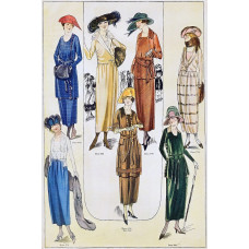 Amerikaanse mode prent - 1919