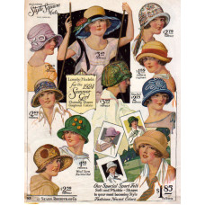 Sears dameshoeden catalogus pagina - 1924