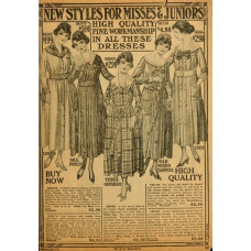 Amerikaanse modeprent jongedames mode voorjaar 1918