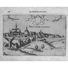 Brouwershaven in 1612 - prent