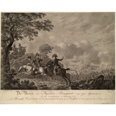 De vlucht van Napoleon na Waterloo - prent