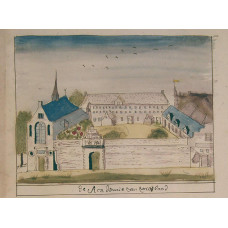 Franeker - Academie van Friesland prent - 1729