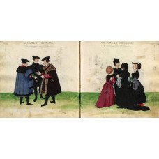 Nederlandse adel prent - 16e eeuw