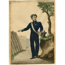 Schutterij Amsterdam - uniformprent 1825-'30