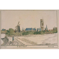 Zwolle in 1729 - prent