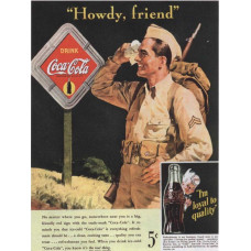 Coca Cola advertentie - 1942 - overdruk