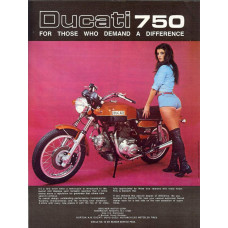 Ducati 750 advertentie