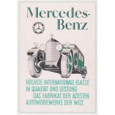 Mercedes advertentie - ca. 1930