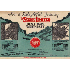 Missouri Pacific - Scenic Limited - advertentie 1929