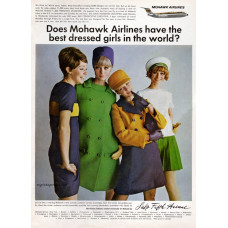 Mohawk Airlines advertentie 1968 - best geklede stewardessen