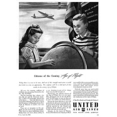 United Airlines - coming age of flight advertentie - 1943