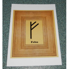 Runen ansichtkaart Fehu
