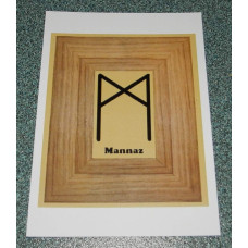 Runen ansichtkaart Mannaz