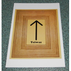 Runen ansichtkaart Teiwaz