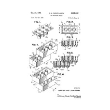 Lego patent tekening - 1958 - overdruk